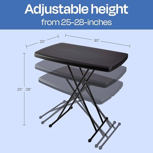 Lavish Home Indoor & Outdoor Portable Folding Table Set of 2 - Image 3