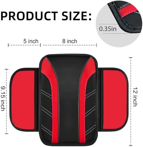 NBTEPEM 6 Pcs Red Steering Wheel Cover Set, Sport Microfiber Leather Steering - Image 5