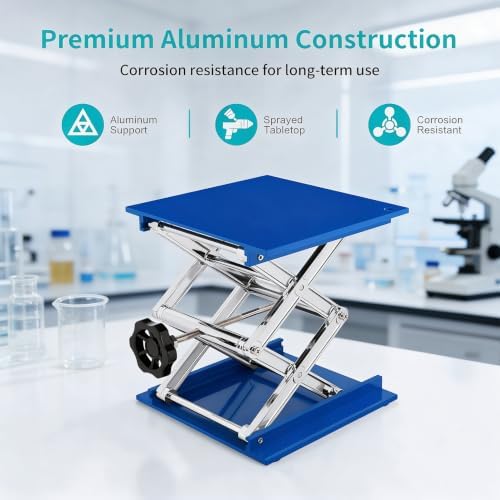 6inch x6inch Lab Jack Stand Platform, Anodized Aluminum Top Deck Laboratory - Image 6