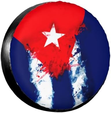 Cuba Cuban Art Flag Spare Tire Cover, Universal Waterproof & Dustproof Wheel by YSYZSDS