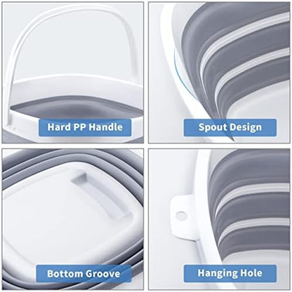 2 Pack Collapsible Buckets 10L 2.6 Gallon Cleaning Bucket Mop Bucket Folding - Image 5