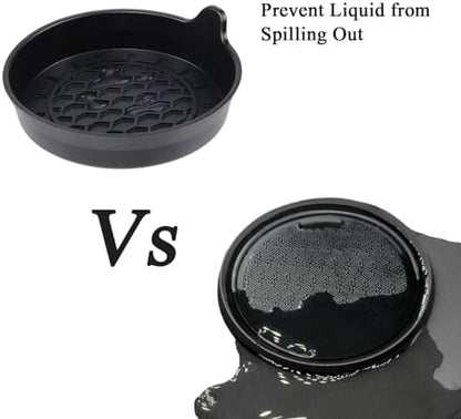 Amooca 2-Pack Spill-Proof Cup Coasters Non-Slip Car Cup Holder Inserts - Image 3