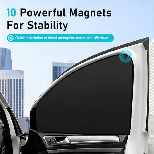 4 PCS Car Side Window Sun Shades, Heat & Sun Blocking Insulation Shade - Image 4