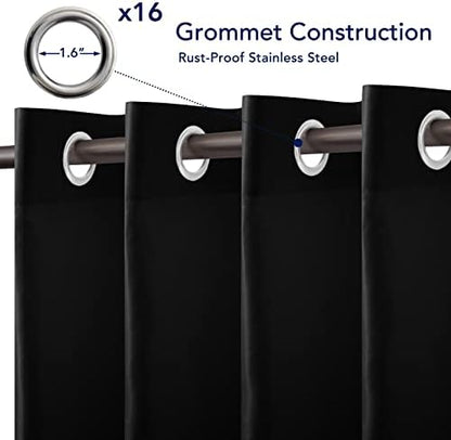 PureFit Outdoor Curtains for Patio Waterproof Weatherproof Outside Curtains - Image 4