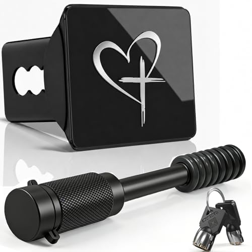 Metal Christ Heart Cross Traler Hitch Cover by Unknown