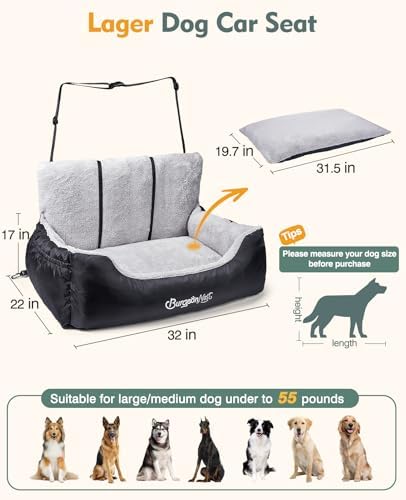BurgeonNest Dog Car Seat for Small Dogs & Cats Under 55 lbs - Image 5