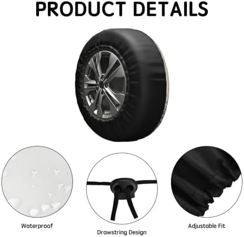 Winter Pine Tree Spare Tire Cover Universal 15 Inch Red Bird Waterproof Wheel - Image 4