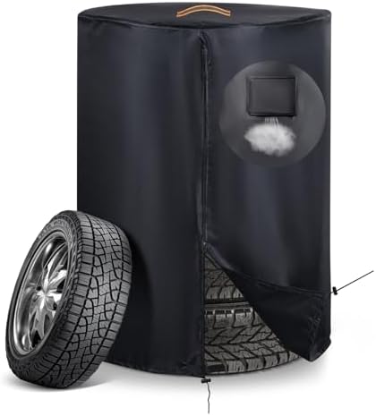 Tire Covers for Storage，Upgraded 420D Oxford Tire Covers Waterproof Outdoor by CONFUTURY