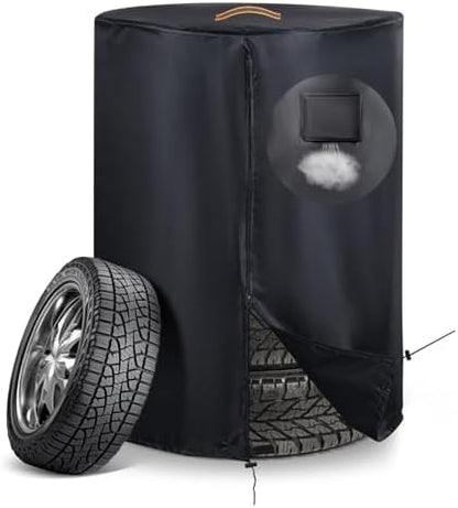 Tire Covers for Storage，Upgraded 420D Oxford Tire Covers Waterproof Outdoor by CONFUTURY