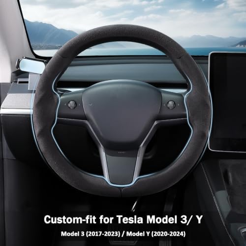 Steering Wheel Cover for Tesla Model 3 2017-2023/ Model Y 2020-2024 - Image 2