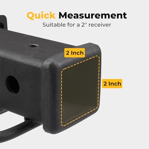 BougeRV 2 Inch Trailer Hitch Cover, Tow Tube Plug Insert Cap, 1 Pack - Image 3