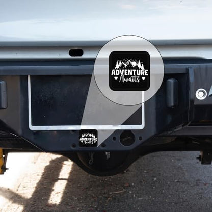 Trailer Hitch Cover, Adventure Awaits Mountain Sunse Hitch Cover Rubber Towing - Image 5