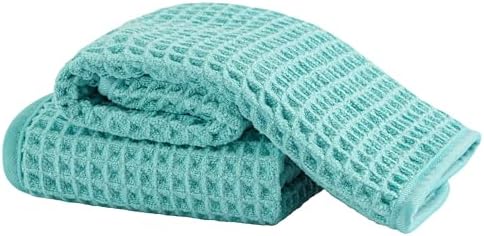 Microfiber Waffle Face Towels, 2 Pieces, Fast Drying, Lint Free 430 GSM by Unknown