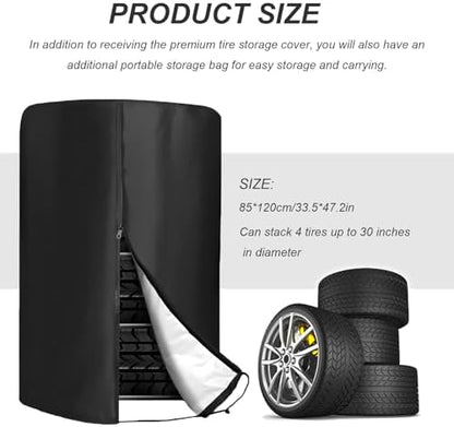 Tire Cover, Waterproof 420D Oxford Spare Tire Storage Bag - Image 2