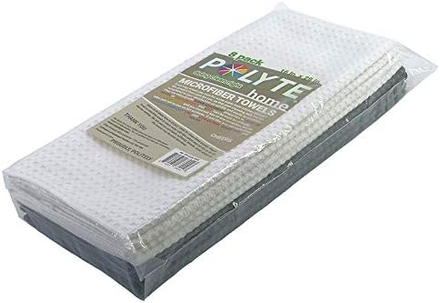 POLYTE 380 GSM Microfiber Waffle Kitchen Dish Tea Towel, 16x28 in, 8 Pack - Image 5