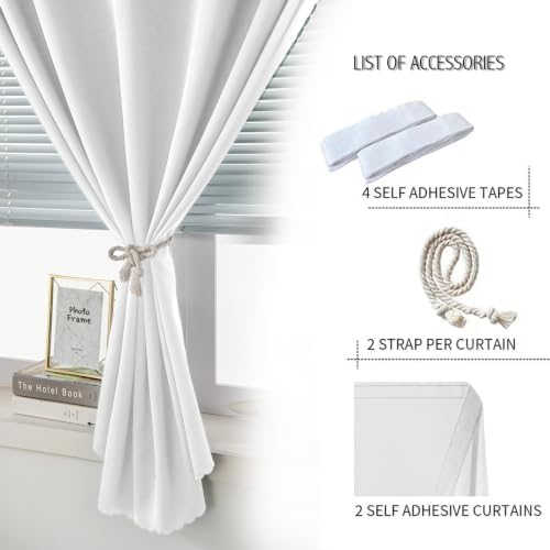 self Adhesive Curtains Portable Blackout Curtain Simple and Easy to Install - Image 2
