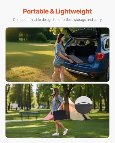 VEVOR Folding Camping Table, Adjustable Height Aluminum MDF Outdoor Portable - Image 6