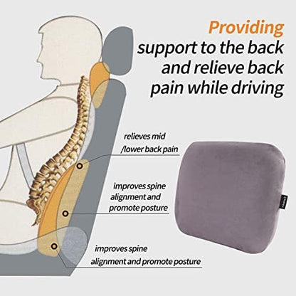 Latex Lumbar Support Pillow for Car Seat Cushion Lower Back Pain Relief - Image 3