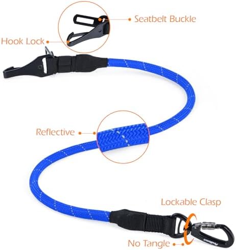 PetBonus 2 Packs Dog Seat Belt for Car, Rope Dog Car Harness for Vehicle - Image 6