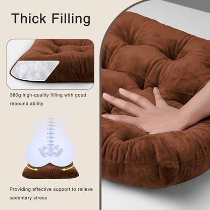 OVOV 2 Pack Chair Cushions for Dining Chairs 15.5"x15.5" Coffee - Image 6