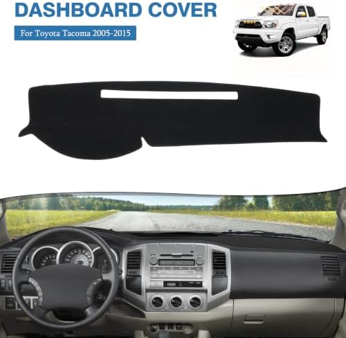 FIILINES Dash Cover for 2005-2015 Toyota Tacoma Pickup, Dashboard Mat Interior - Image 2
