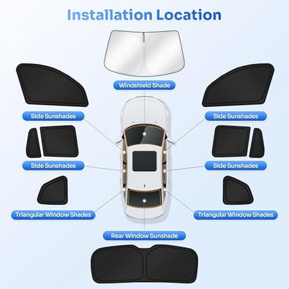 Canvcle Sunshades for 2018-2024 BMW X3 Accessories Windshield Sun Shade Side - Image 5