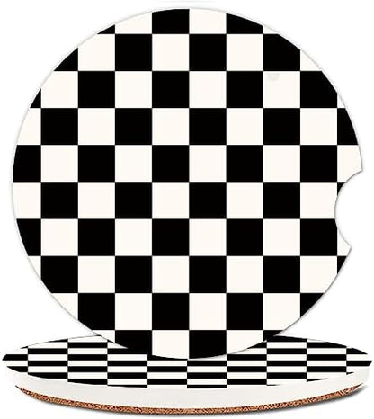 Absorbent Car Cupholder Coaster 2 Pack, Cute Car Coasters by NUGGHU