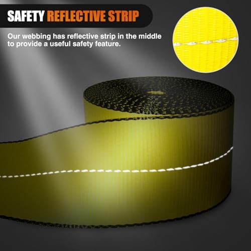 Nilight Truck Straps 4" x 30' Heavy Duty Tie Down - Image 4