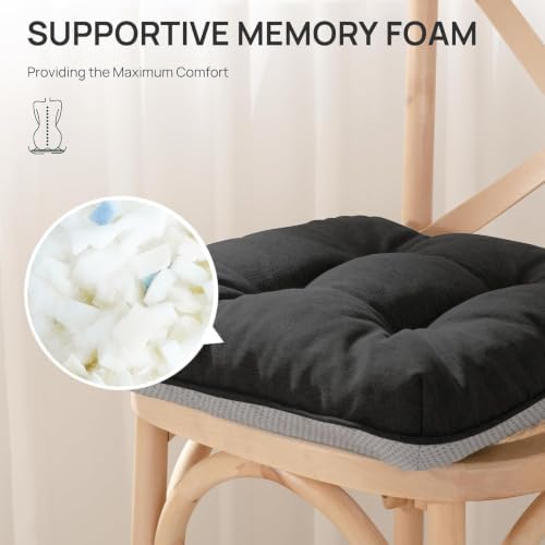 Love's cabin Memory Foam Chair Cushions Set of 4, 19 Inch - Image 3