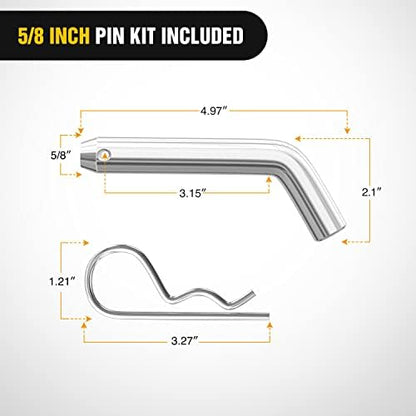 Nilight ATV UTV Trailer Hitch 3-in-1 Fits 2" Receiver - Image 3
