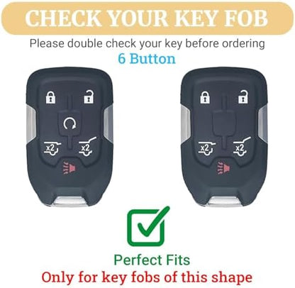 Joouheax Soft TPU 6-Button for Chevy Key Fob Cover - Image 2