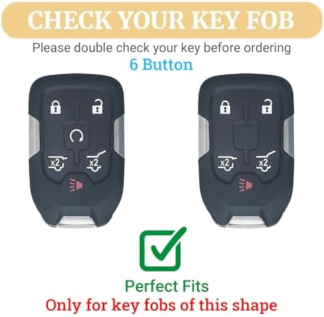 Joouheax Soft TPU 6-Button for Chevy Key Fob Cover - Image 2