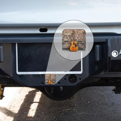 Hitch Cover Fits for 2-Inch Hitch, Acoustic Guitar Leaning Against Brick Wall - Image 5