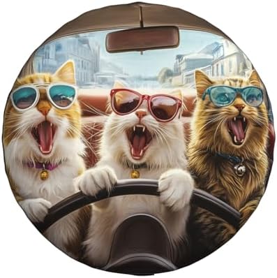 Spare Tire Cover for RV Camper, Funny Cat Tire Cover Protectors, Weatherproof by Unknown