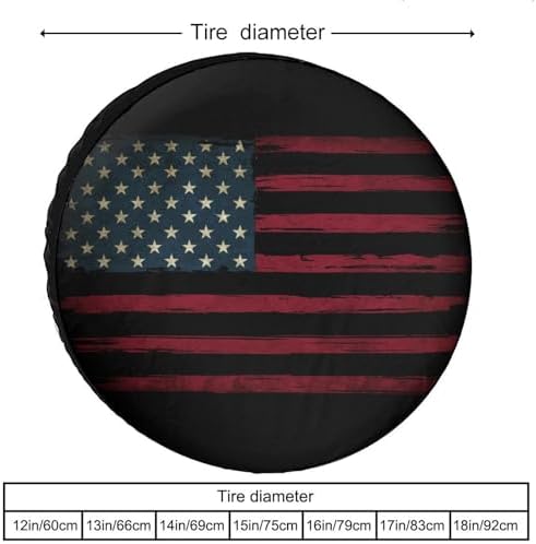 Vintage America American Flag 3 Tire Covers, Dust-Proof Weatherproof Wheel - Image 3