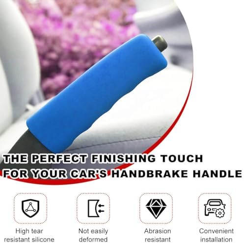 Car Handbrake Cover, Anti-Slip Silicone Auto Hand Brake Comfortable Handle Grip - Image 4