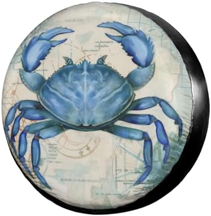 Delerain Spare Tire Cover Vintage Crab Wheel Covers Sun Protection Waterproof by Delerain