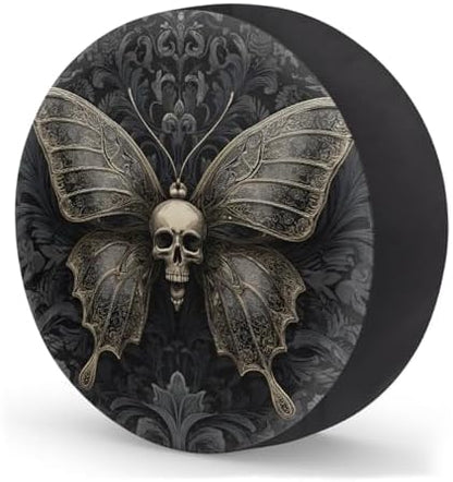 Black Skull Spare Tire Cover Dust-Proof Wheel Protector - Image 2