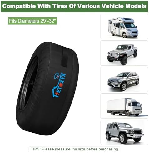 4 Pack Seasonal Tire Tote, 700D Spare Tire Cover - Image 2