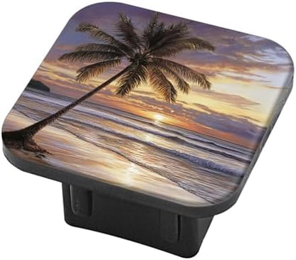 Hitch Cover Fits for 2-Inch Hitch, Palm Tree in an Oil by PATBIXES