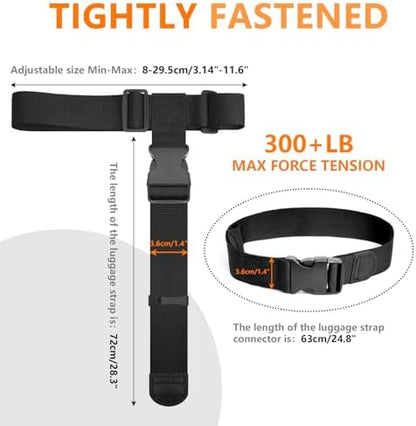 BILIONE 4 Pack Luggage Connector Straps, Connect 3 Suitcases ＆ Add A Bag - Image 4