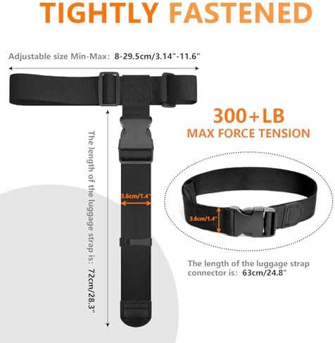 BILIONE 4 Pack Luggage Connector Straps, Connect 3 Suitcases ＆ Add A Bag - Image 3