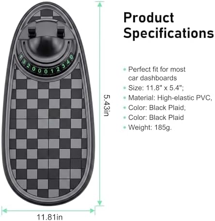 Multifunction Car Anti-slip Mat, Large Sticky Pad & Rotatable Phone Holder & - Image 2