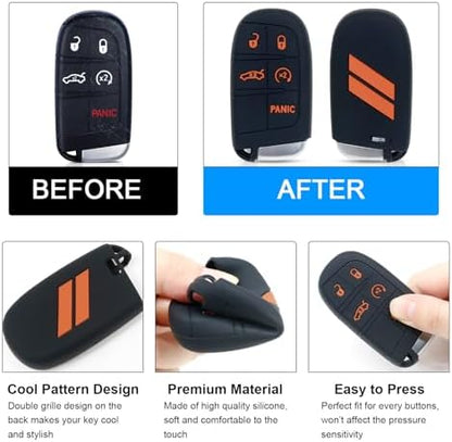 Key Fob Cover for Dodge Accessories 5 Button Key Fob Case - Image 4