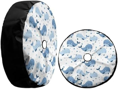 Cute Blue Whales Spare Tire Cover - Image 3