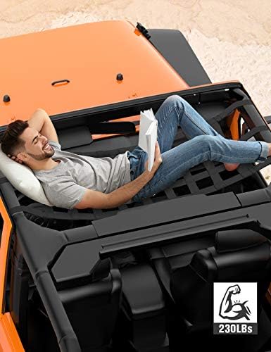 JOYTUTUS Mesh Cargo Net Roof Storage Netting Hammock Roll Cage Bar Restraint - Image 3