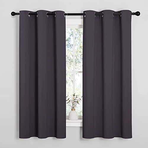 NICETOWN Greyish Purple Blackout Curtains 45 inches Length by NICETOWN