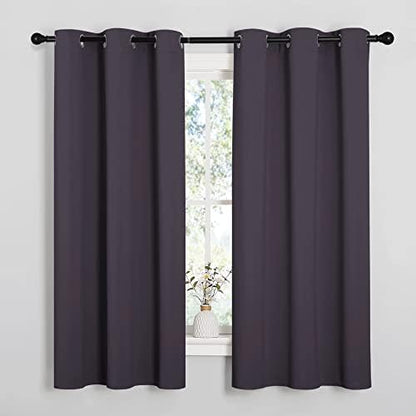 NICETOWN Greyish Purple Blackout Curtains 45 inches Length by NICETOWN