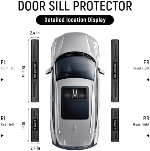 4PCS Door Sill Protector for Toyota RAV4 2025 2024 2023 2022 2021 2020 2019 - Image 5