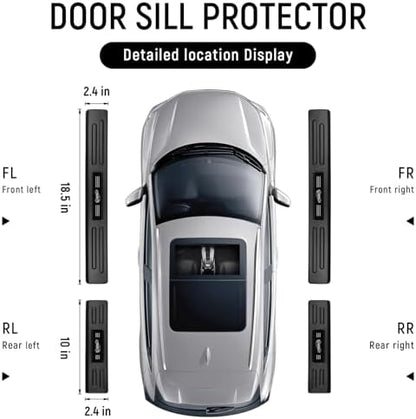 4PCS Door Sill Protector for Toyota RAV4 2025 2024 2023 2022 2021 2020 2019 - Image 5